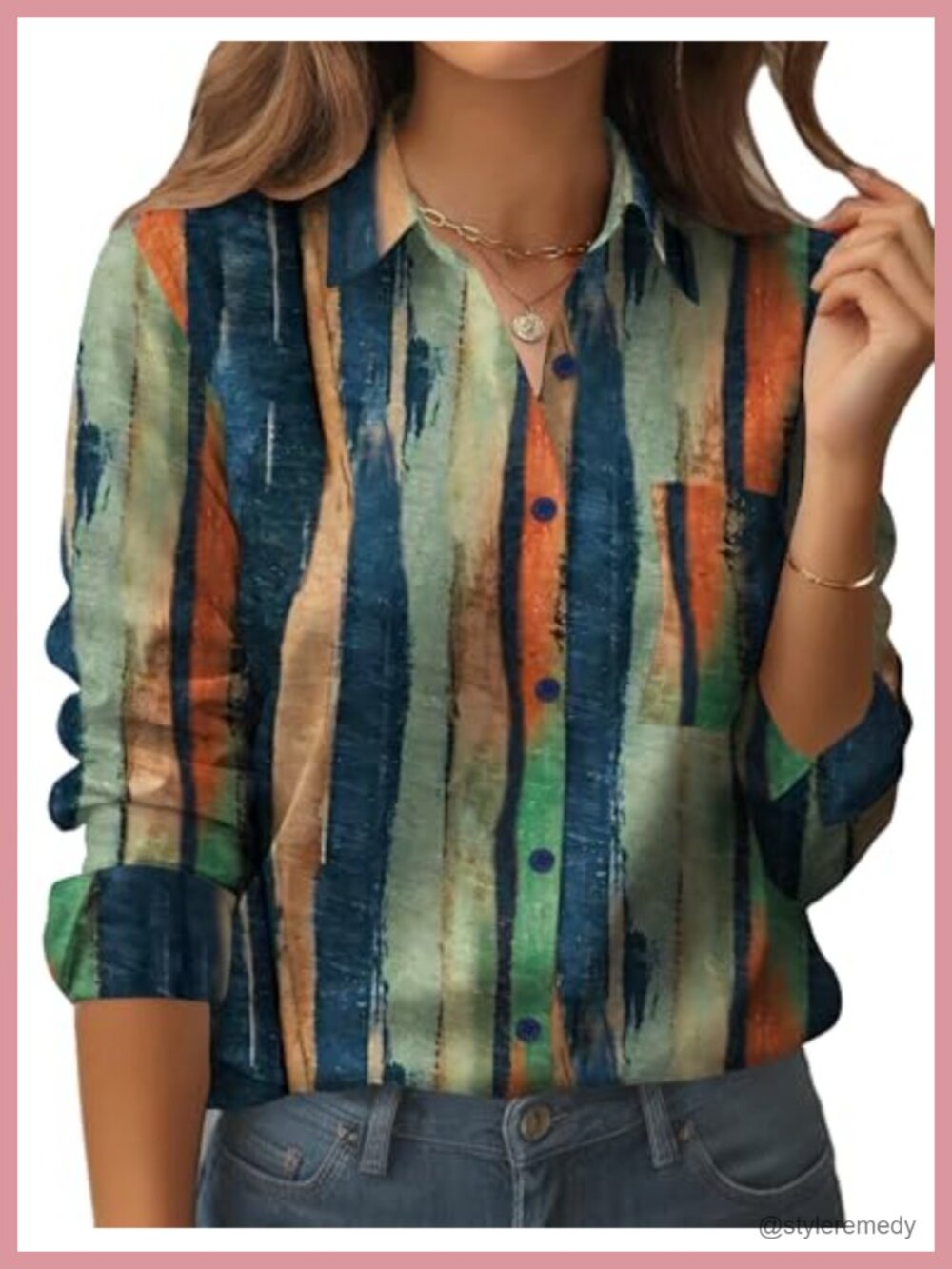 Zeagoo Floral Button Down Shirt Long Sleeve Work Blouse